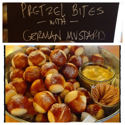 Cocktail Party Snacks - Pretzel Bites with German Mustard from Black Eyed Suzie's Café and Catering Saugerties NY