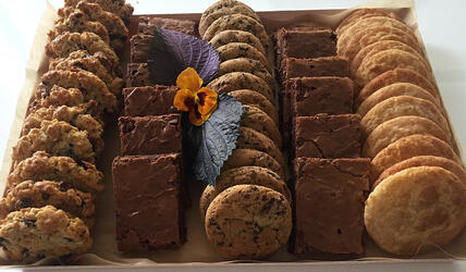 Cookie & Brownie Platter provided by Black Eyed Suzie's catering, upstate New York.
